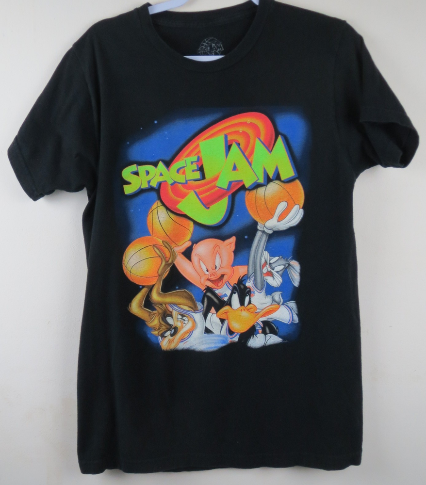 Space Jam Tune Squad T-Shirt Men's Medium (M) Black Looney Tunes Graphic Tee