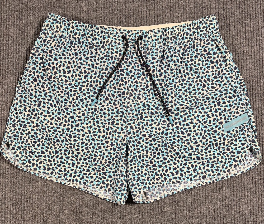 Legends Luka Shorts Mens XL Leopard Print Stretch Lined 5