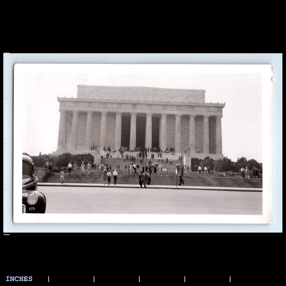 Old Vintage Photo STREET SCENE LINCOLN MEMORIAL WASHINGTON DC