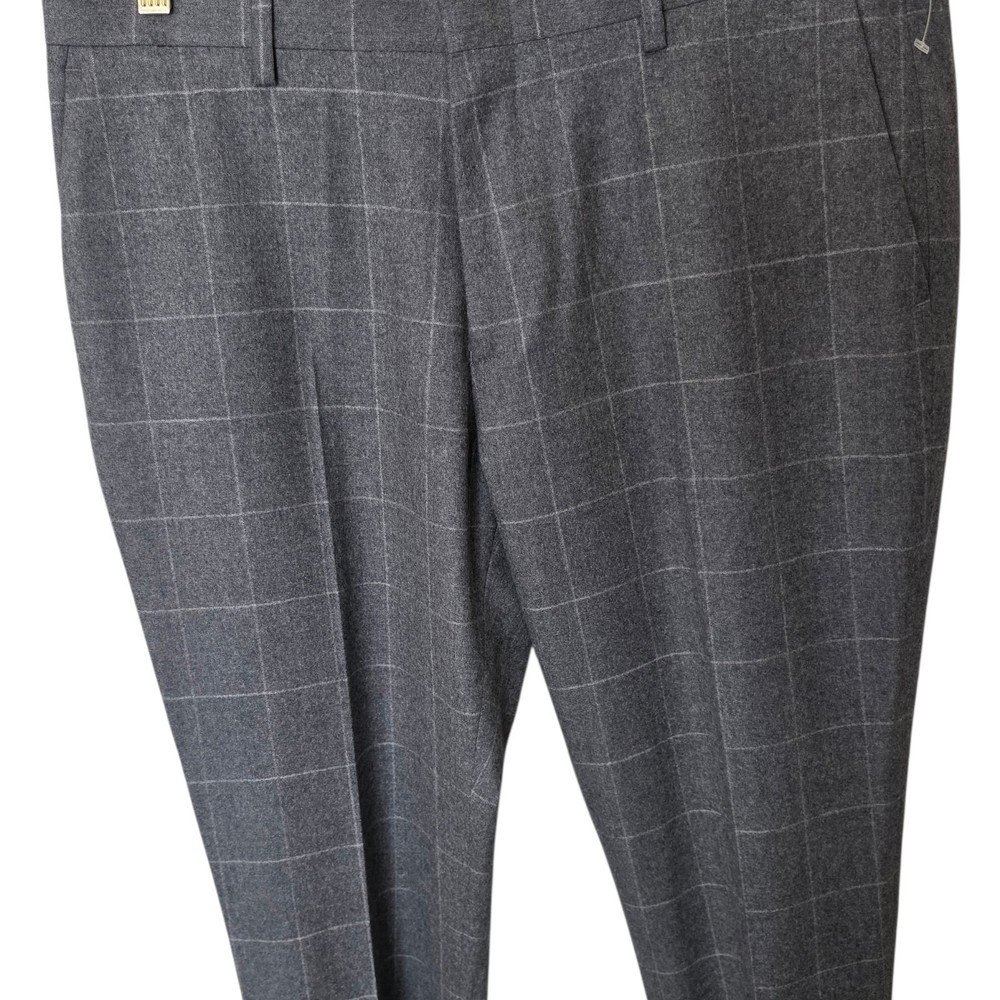 New J. Crew Trousers 34x30 Gray Flannel Ludlow Vitale Barberis Canonico