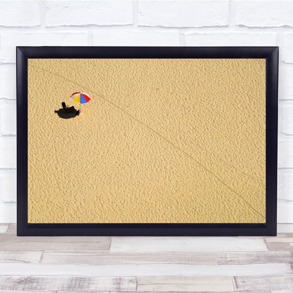 Rio Brazil Beach Sand Parasol Simple Minimalistic Wall Art Print