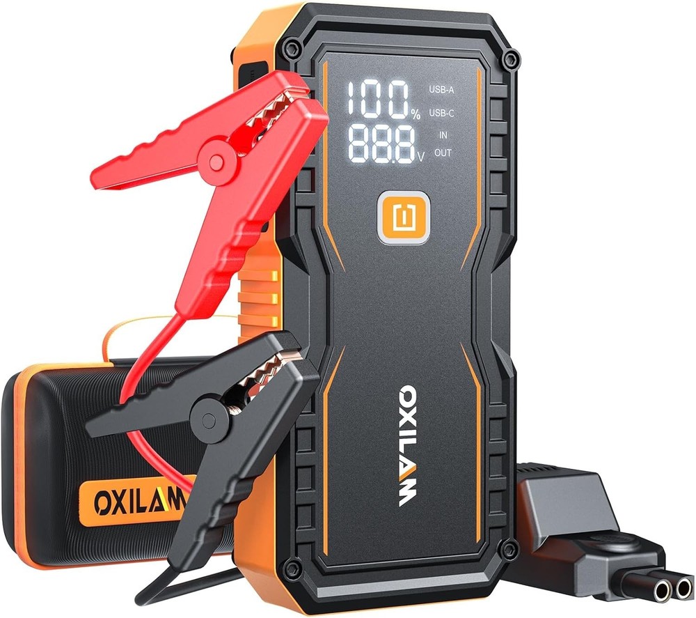 6000A for All Gas/12L Diesel, Car Battery Jumper Starter ...