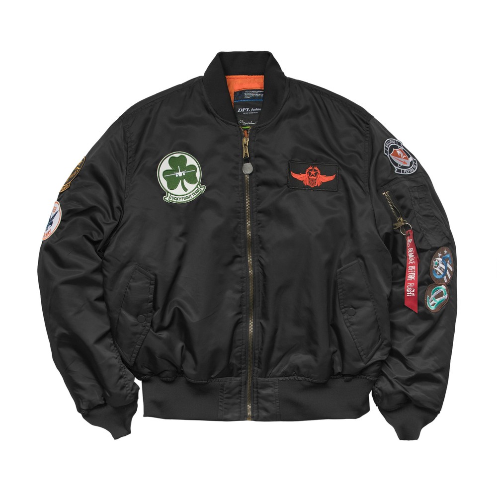 Unisex MA1 Bomber Jacket Military Flight Fly Winter Casual Baseball Coat Outwear