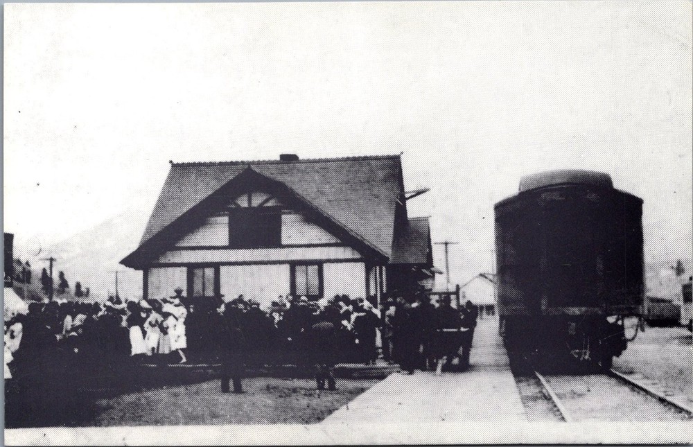 Creede CO Denver & Rio Grande RR Depot Train Standard Gauge Postcard