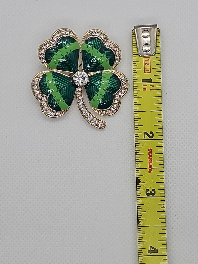 Anne Klein Four Leaf Clover Gold Tone Brooch Pin