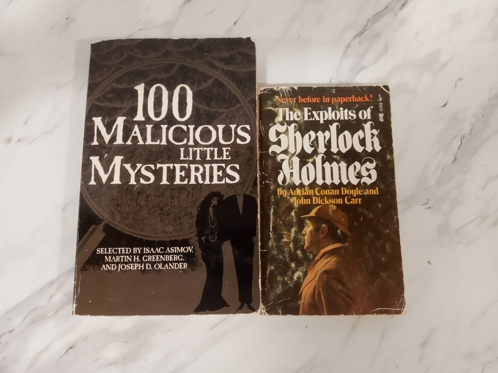 100 Malicious Little Mysteries/The Exploits Of Sherlock Holmes Book Lot