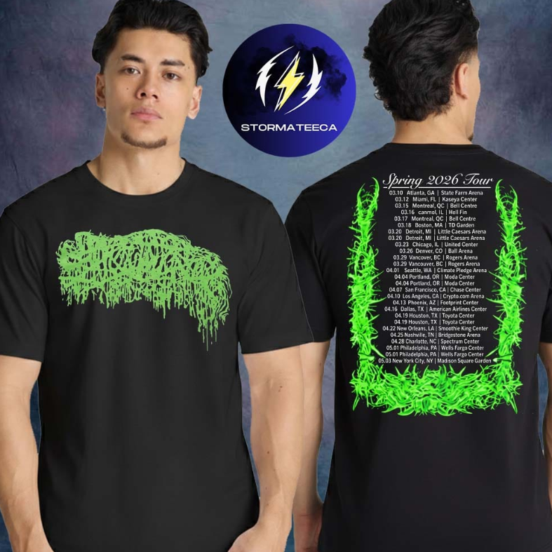Sanguisugabogg Merch Lamb Of God Into Oblivion Spring 2026 Tour Dates T-Shirt