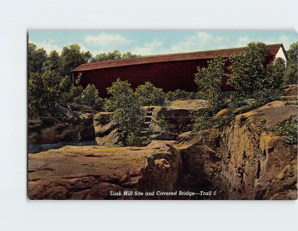 Postcard Turkey Run State Park Marshall Indiana USA