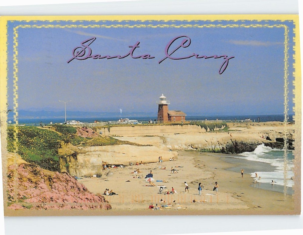 Postcard Santa Cruz Light California USA