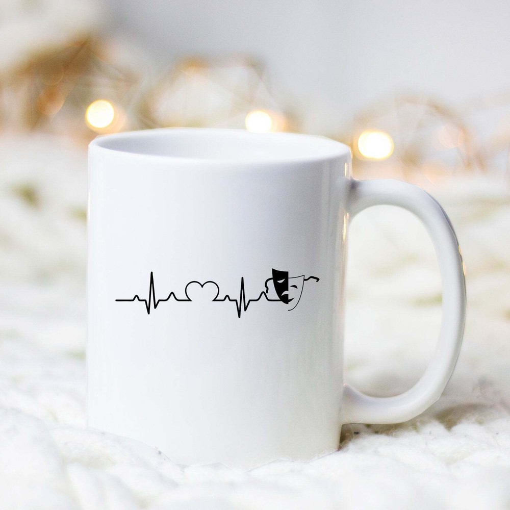 Dramatic Heartbeat Mug Perfect for Drama Teachers and Students