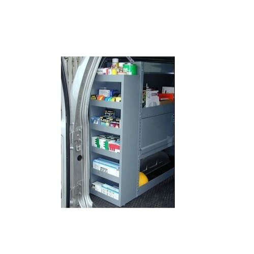 Heavy-Duty Shelf Tower - 20-Gauge Steel, Powder Coat Finish, Compact Design