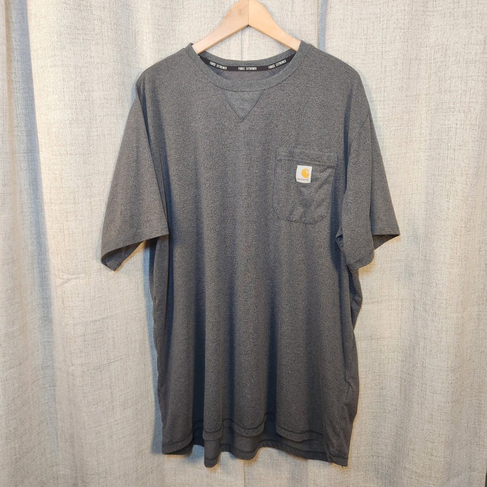 Carhartt Force Extremes Pocket T Shirt Men's XL Grey Short Sleeve Relaxed Fit