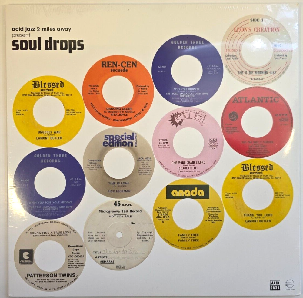 Acid Jazz & Miles Away Present Soul Drops LP Album vinyl record 2022 compilation-image
