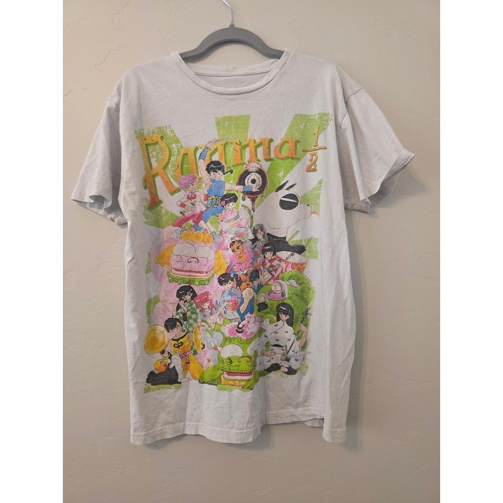 Vintage Ranma 1/2 Anime Tee Graphic Shirt Manga 90s Style White L
