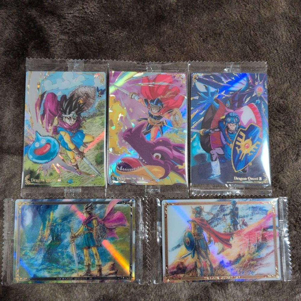 Dragon Quest Wafer Card Set Roto Trilogy Special Rare 5 Card Collection