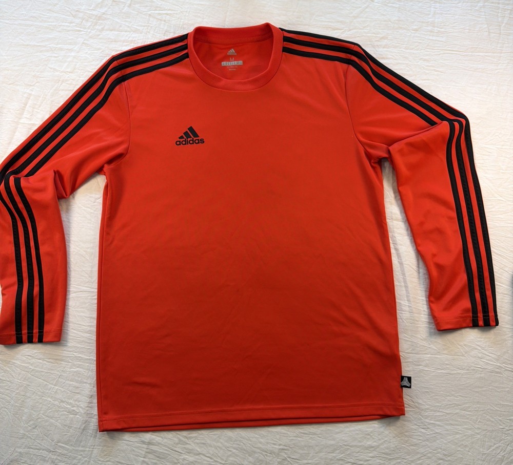 Adidas Tango Climalite Long Sleeve Soccer Training Top Mens M Orange