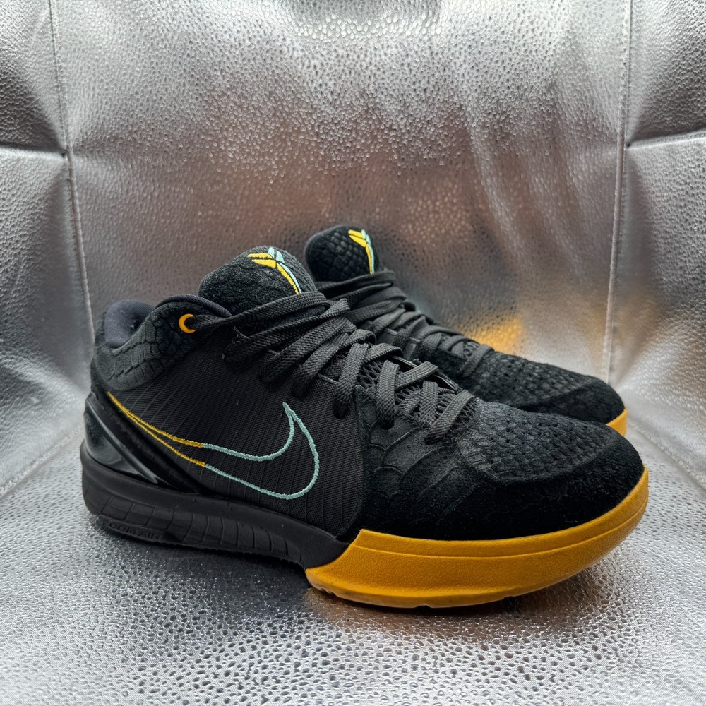 Nike Zoom Kobe 4 Protro Mens Size 7.5 Black Snakeskin Sneakers AV6339-002