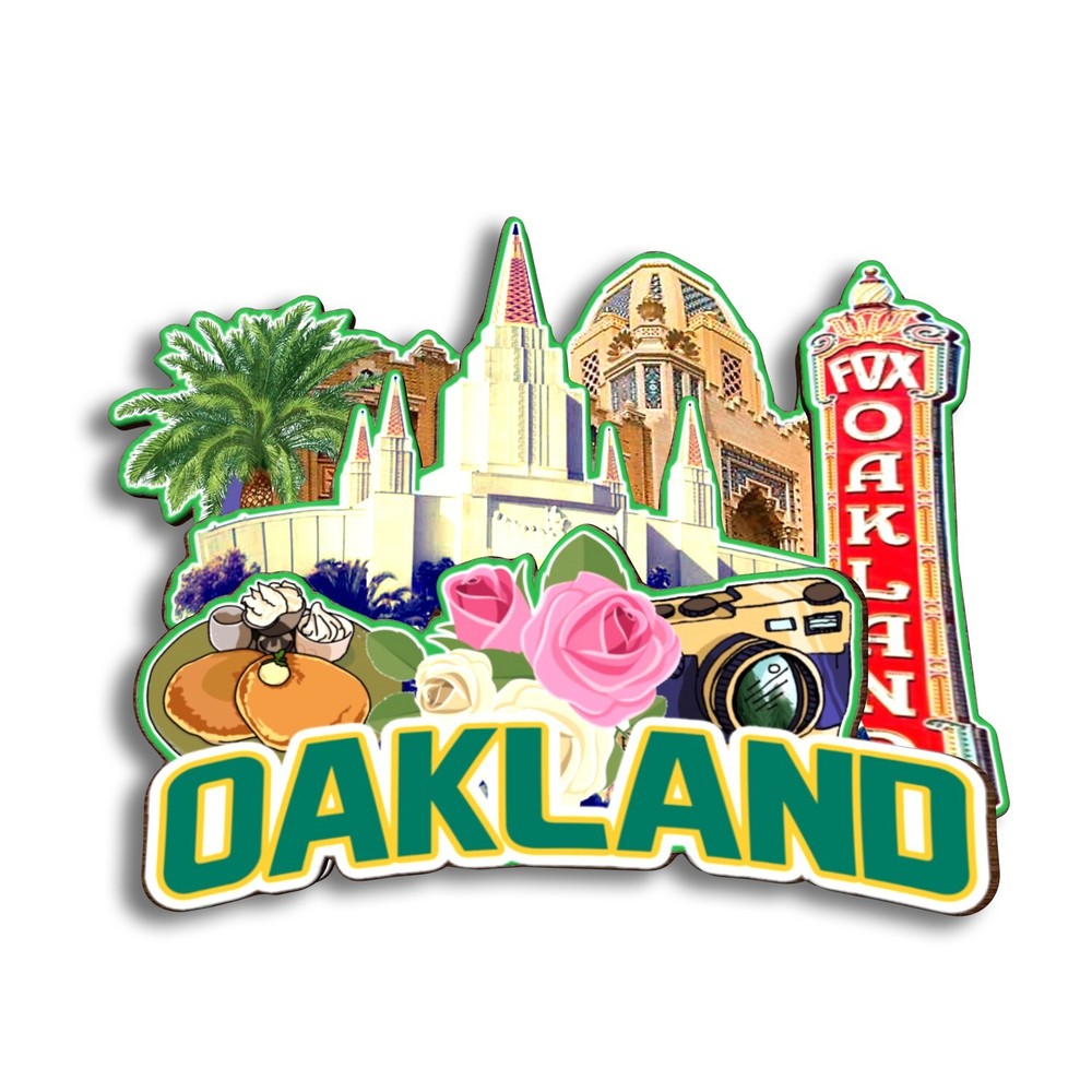 Oakland California USA Refrigerator magnet 3D travel souvenirs wood craft