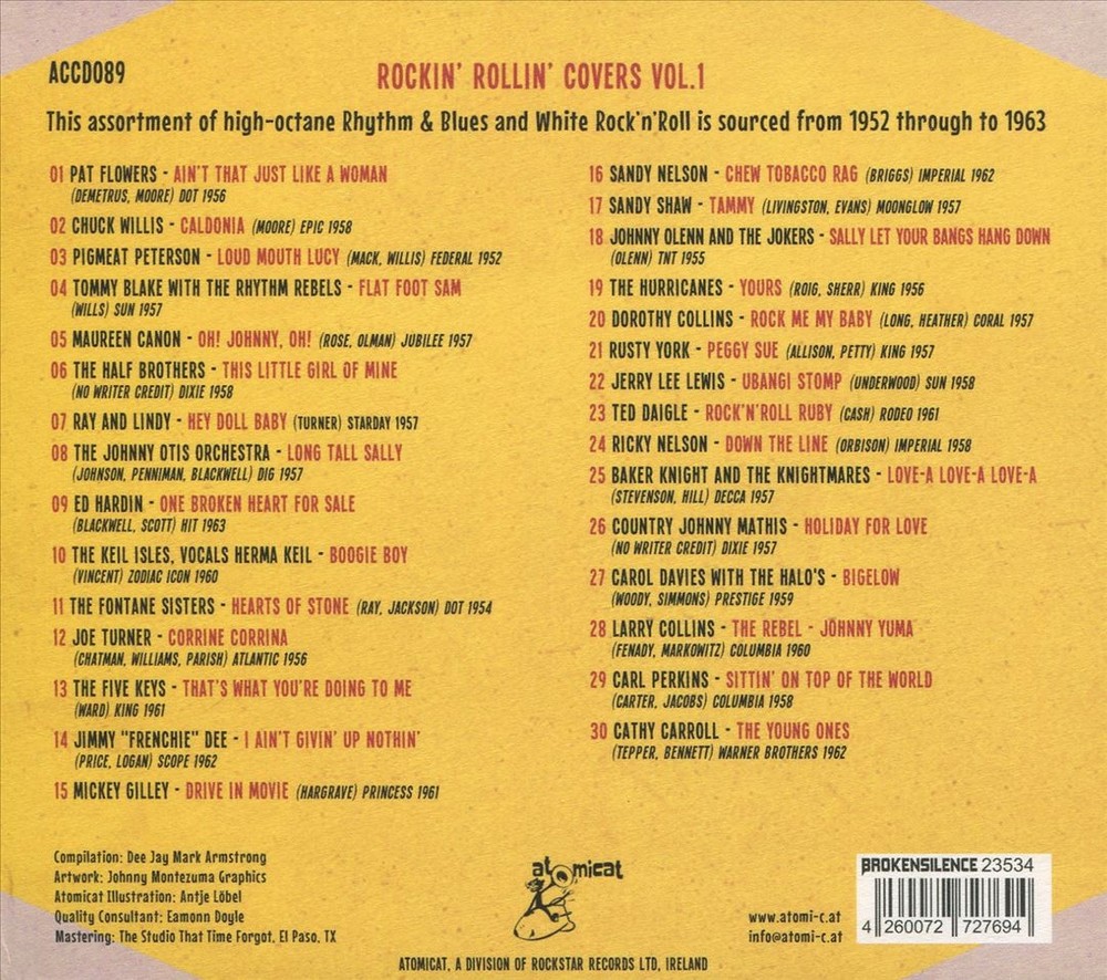 Various Artists Rockin' Rollin' Covers 1 New Cd