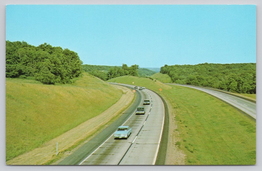 Vintage Photochrome Wisconsin Highway Scenic Postcard by G.R. Brown Co.