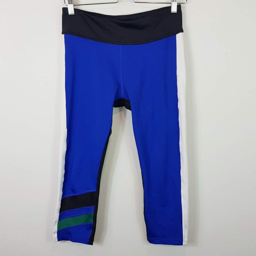 REEBOK Womens Size M or 12 Workout Ready Colorblock Capri Leggings