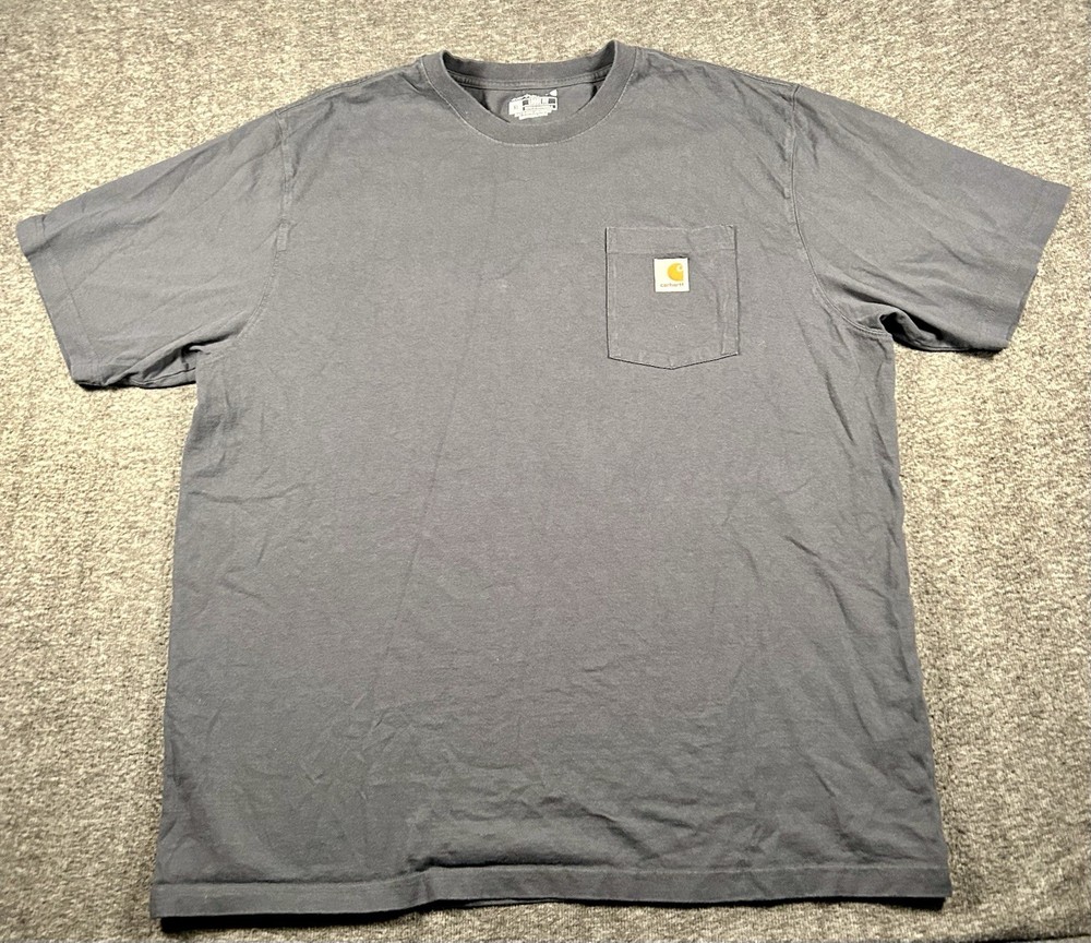 Carhartt K87 Men's XL Workwear Pocket T-Shirt Blue Loose Fit Short Sleeve Tee