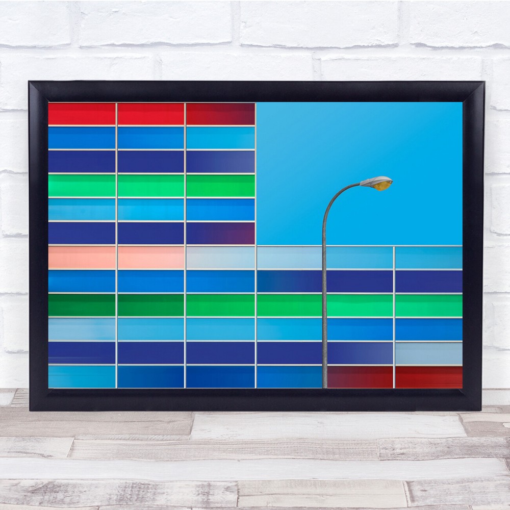 Facade Colours Abstract Urban Shapes Wall Art Print