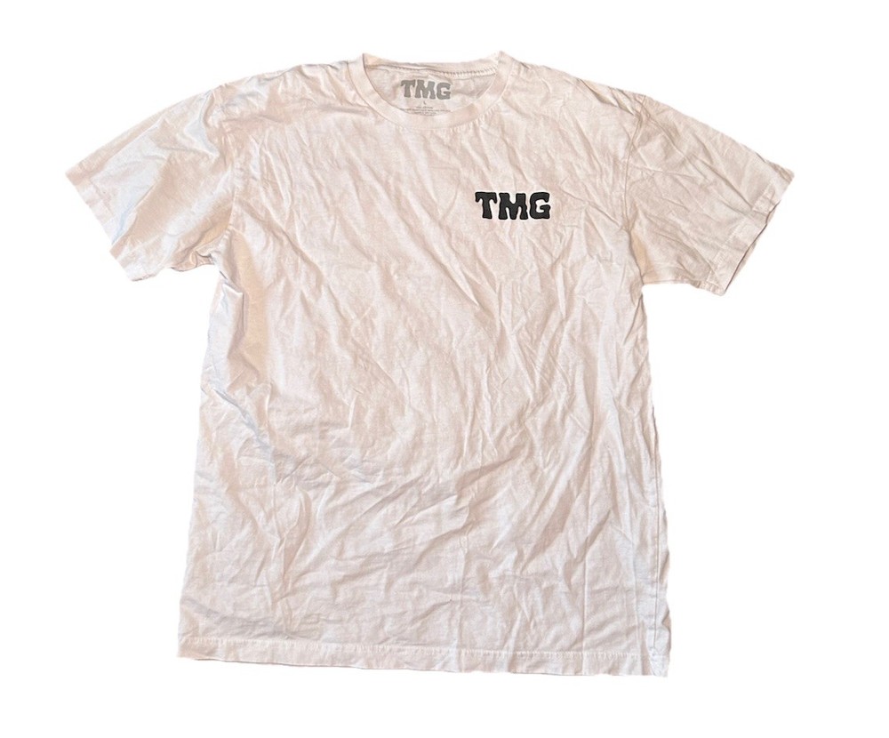 TMG Men’s White Graphic Logo Print Crew Neck Short Sleeve T-Shirt Size L