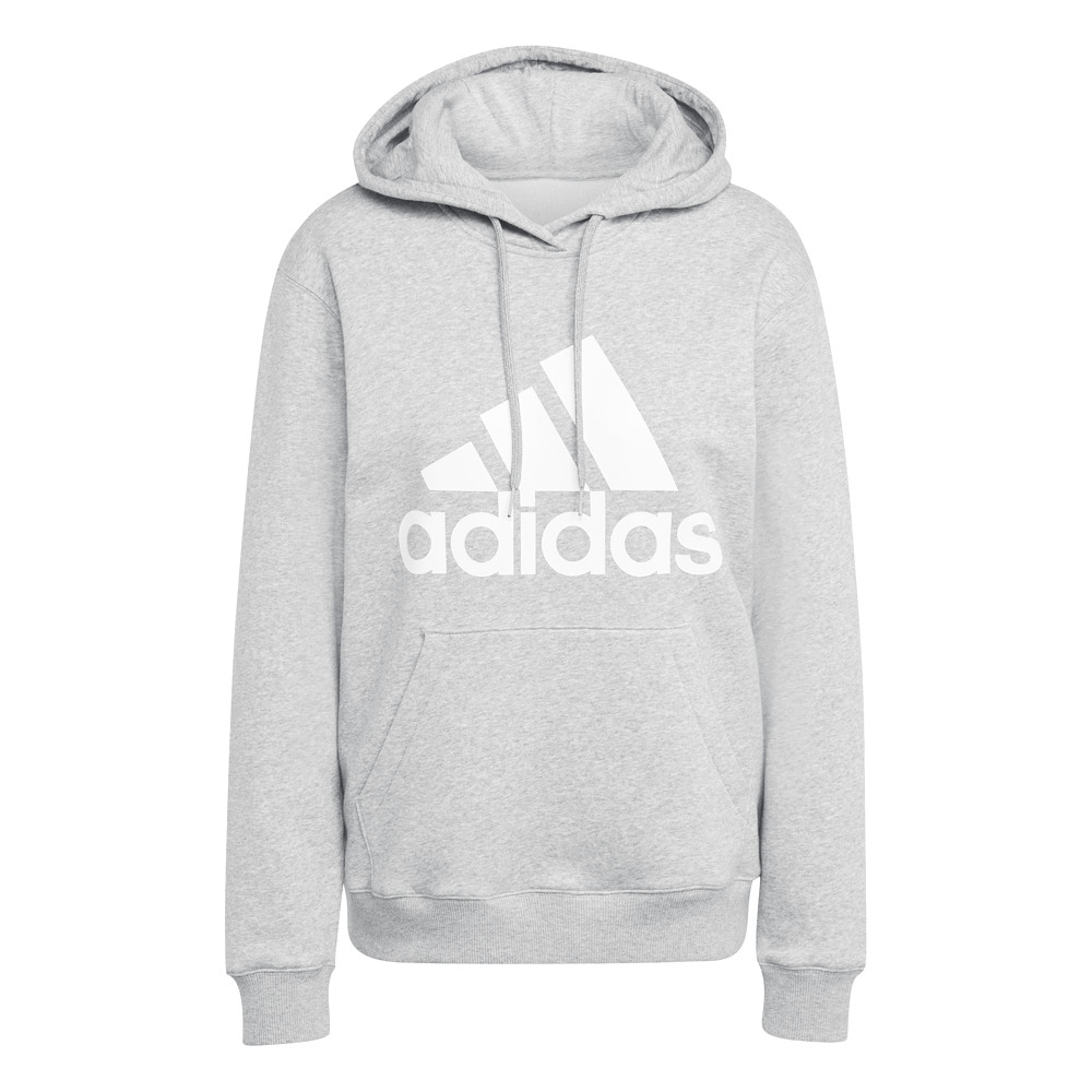 adidas Essentials Fleece Pullover Hoodie Womens Grey Casual Outerwear JH3707