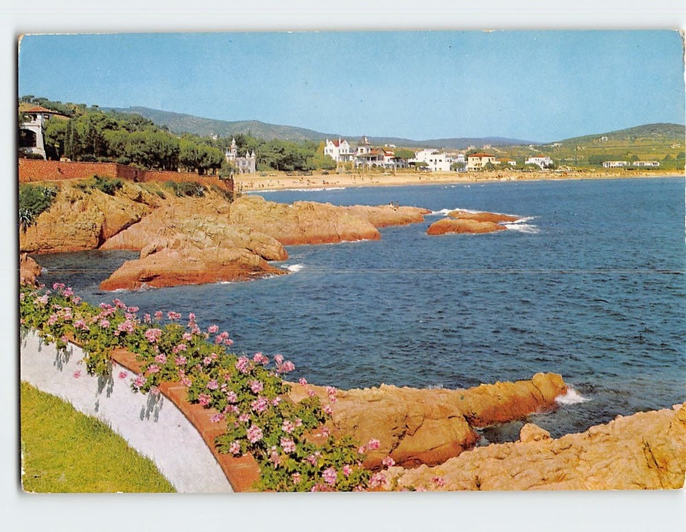 Postcard View of beach S Agaró Spain