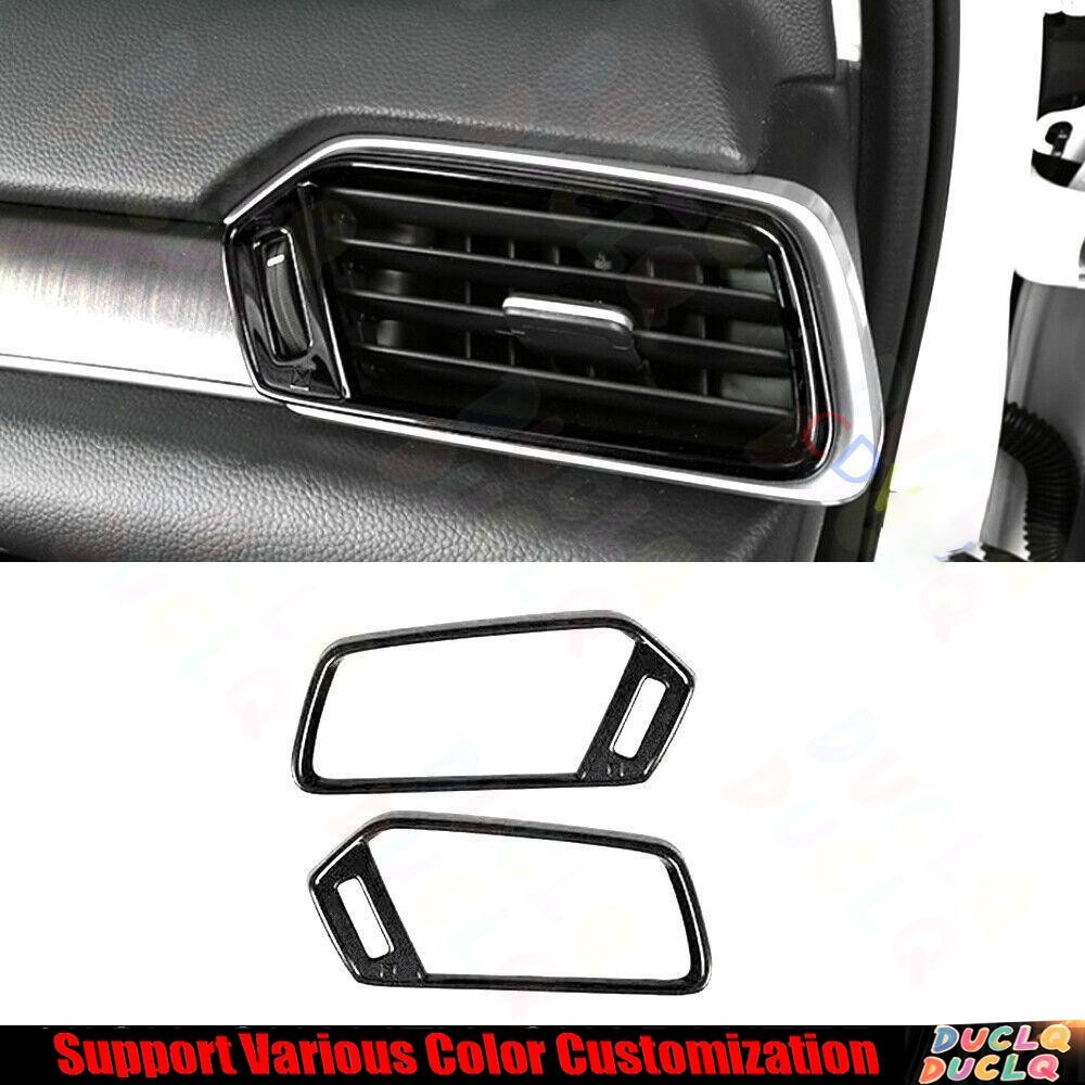 For Honda Accord 18-22 10th Bright Black Console L&R Air Outlet Vent Cover Trim