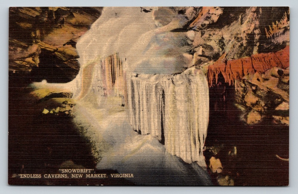 New Market, Virginia VA Endless Caverns Snowdrift VINTAGE Postcard