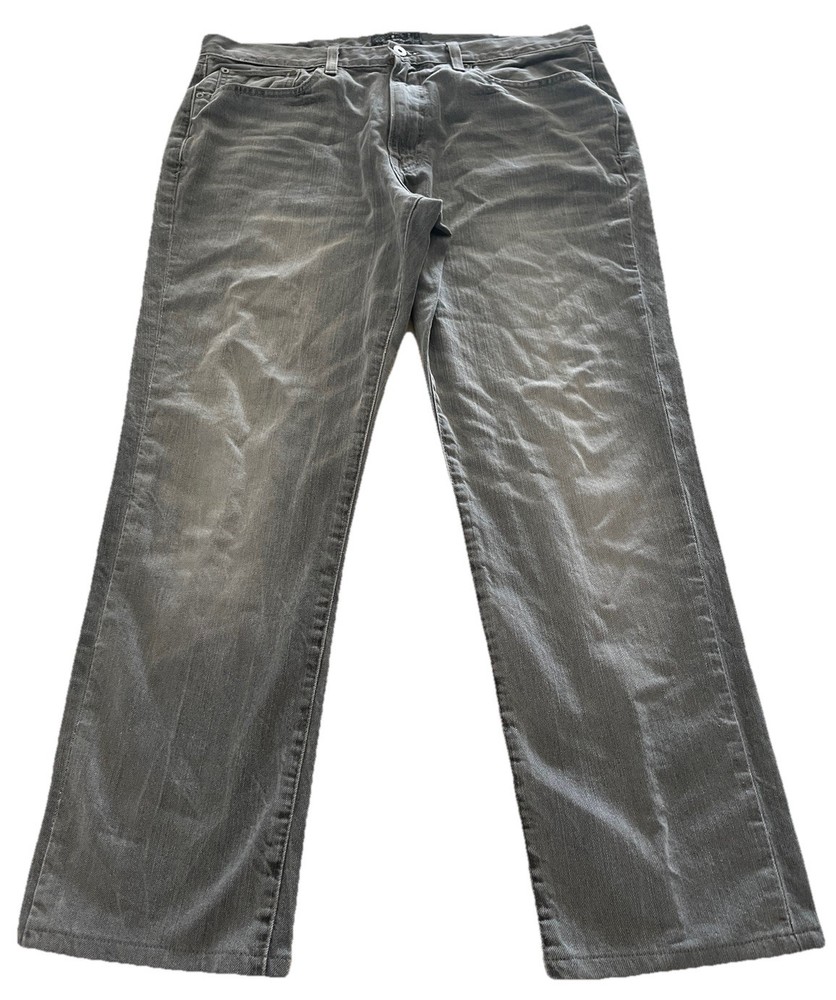 Lucky Brand Jeans 121 Heritage Slim Gray Pants Mens 36x32 (Actual 36x30)