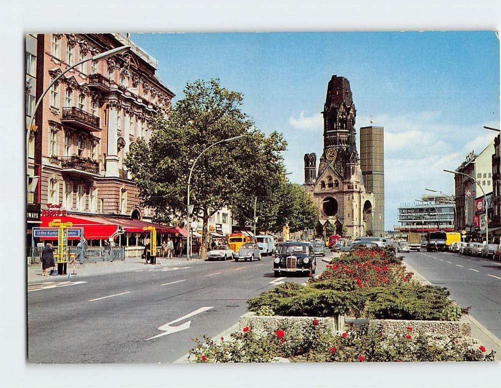 Postcard Berlin Kurfurstendamm Kaiser Wilhelm Memorial Church Vintage