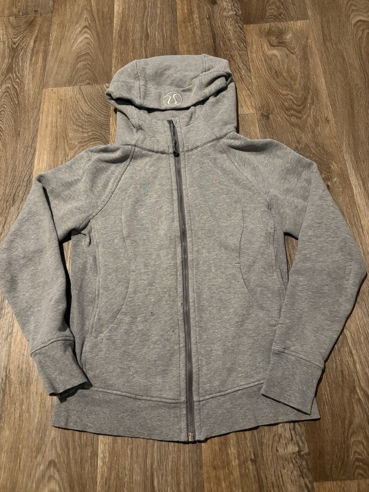 Lululemon Jacket Womens Scuba Full Zip Hoodie Dark Heathered Gray