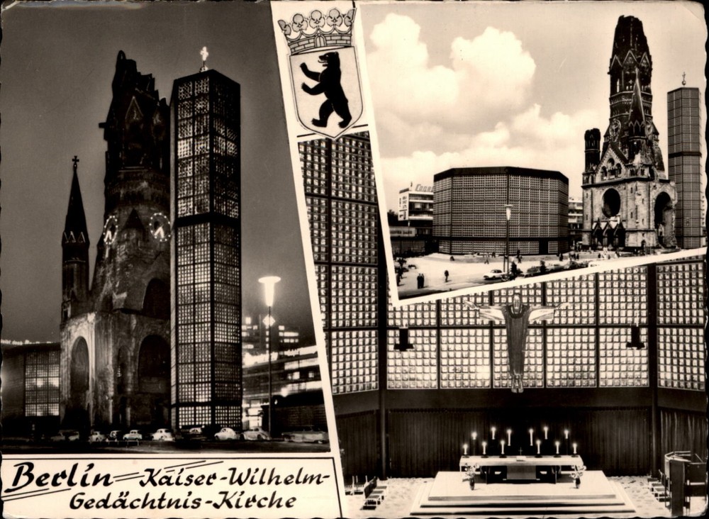 RPPC Kaiser Wilhelm Gedachtnis Kirche Berlin vintage postcard r125