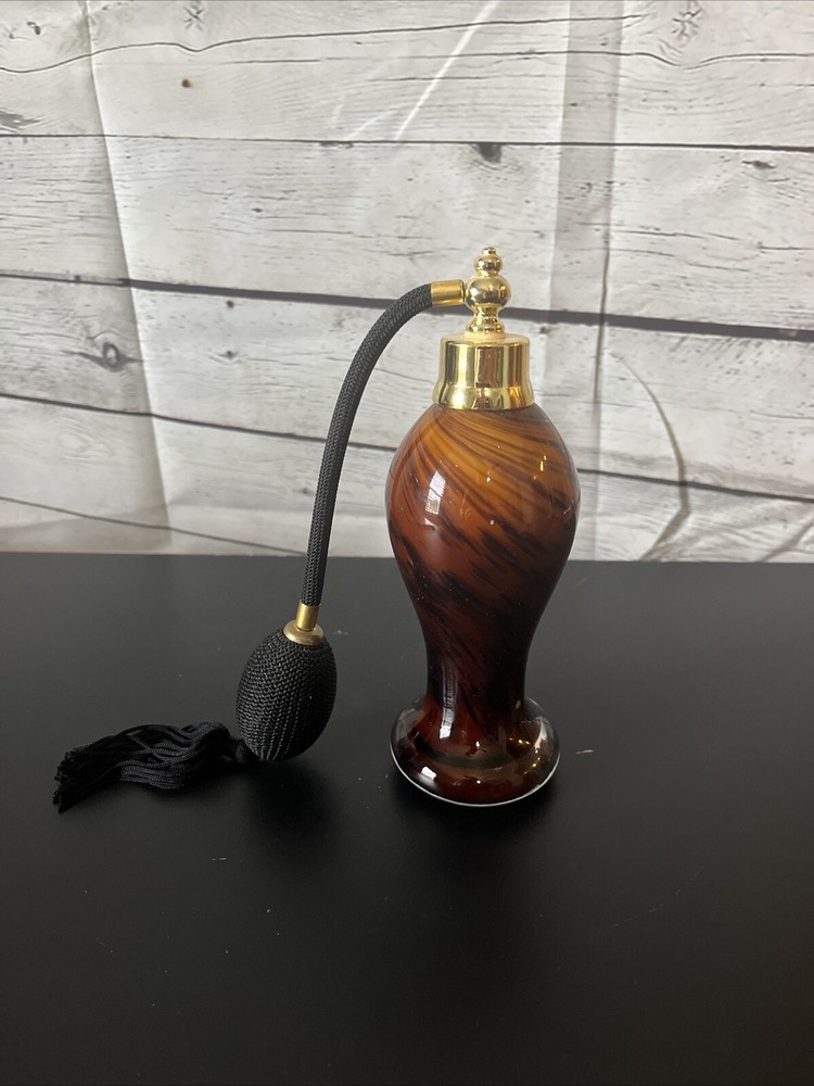 Murano Style Swirl Perfume Bottle with Spray Atomizer