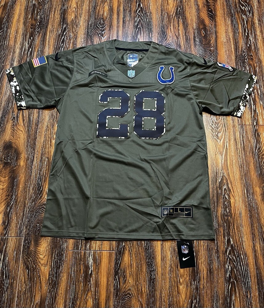 Jonathan Taylor Indianapolis Colts Salute To Service Adult Large Replica Jersey