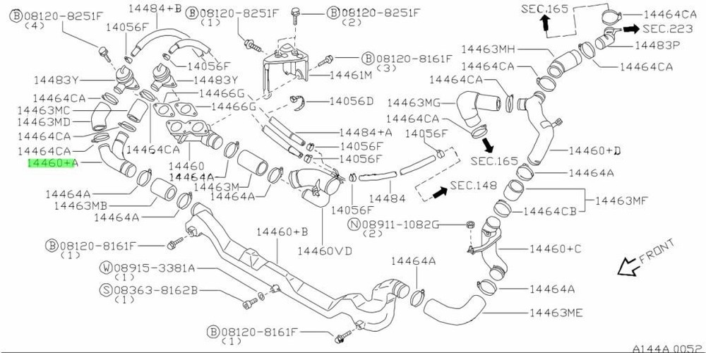 Tube Assembly, Inlet For: Skyline R33 GTR BCNR33 95-98