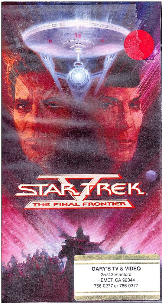 STAR TREK V THE FINAL FRONTIER- William Shatner- Enterprise Hi-jacked VHS LN