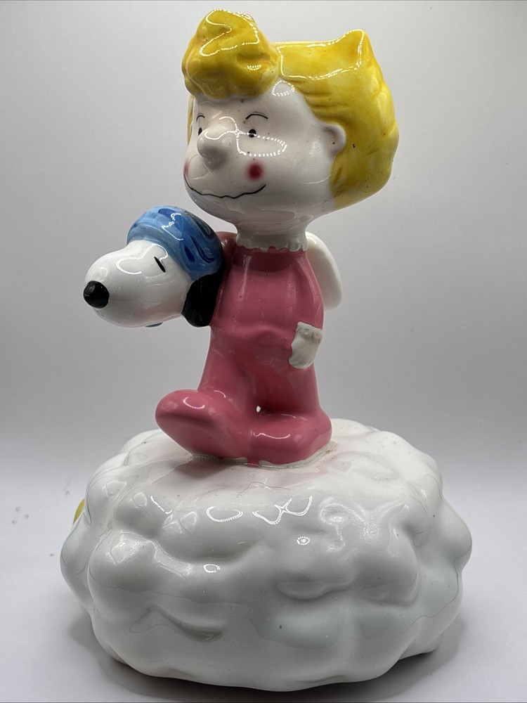 Sally Snoopy Peanuts Willitts Music Box Gift present:  Rock Ah-Bye Baby