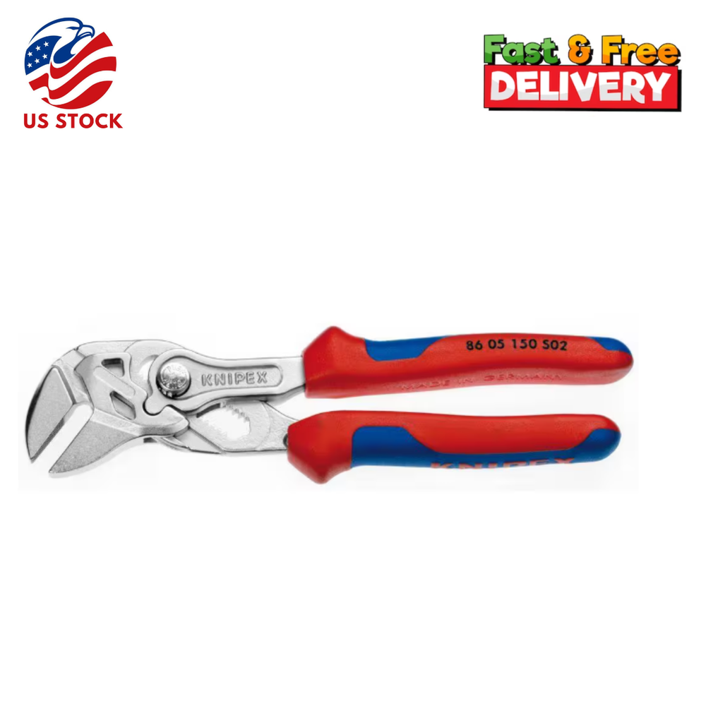 KNIPEX 6-inch Pliers Wrench with Comfort Grip for Precise Adjustments