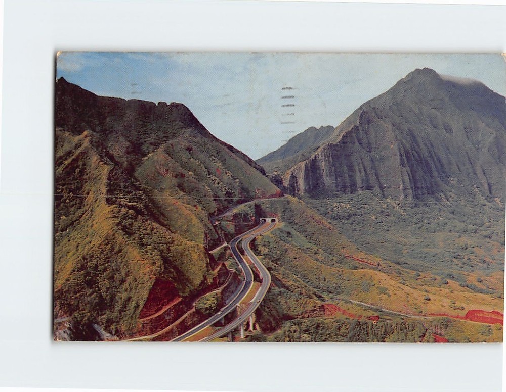 Postcard Entrance to Pali Tunnel Oahu Hawaii USA