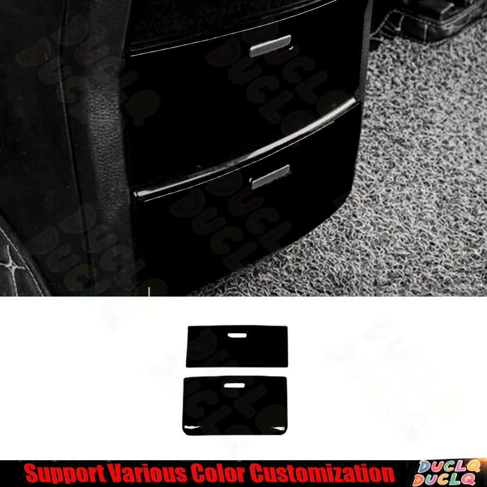 For Ford Edge 2015-2021 Bright Black Car Rear Seat Air Outlet Frame Cover Trim
