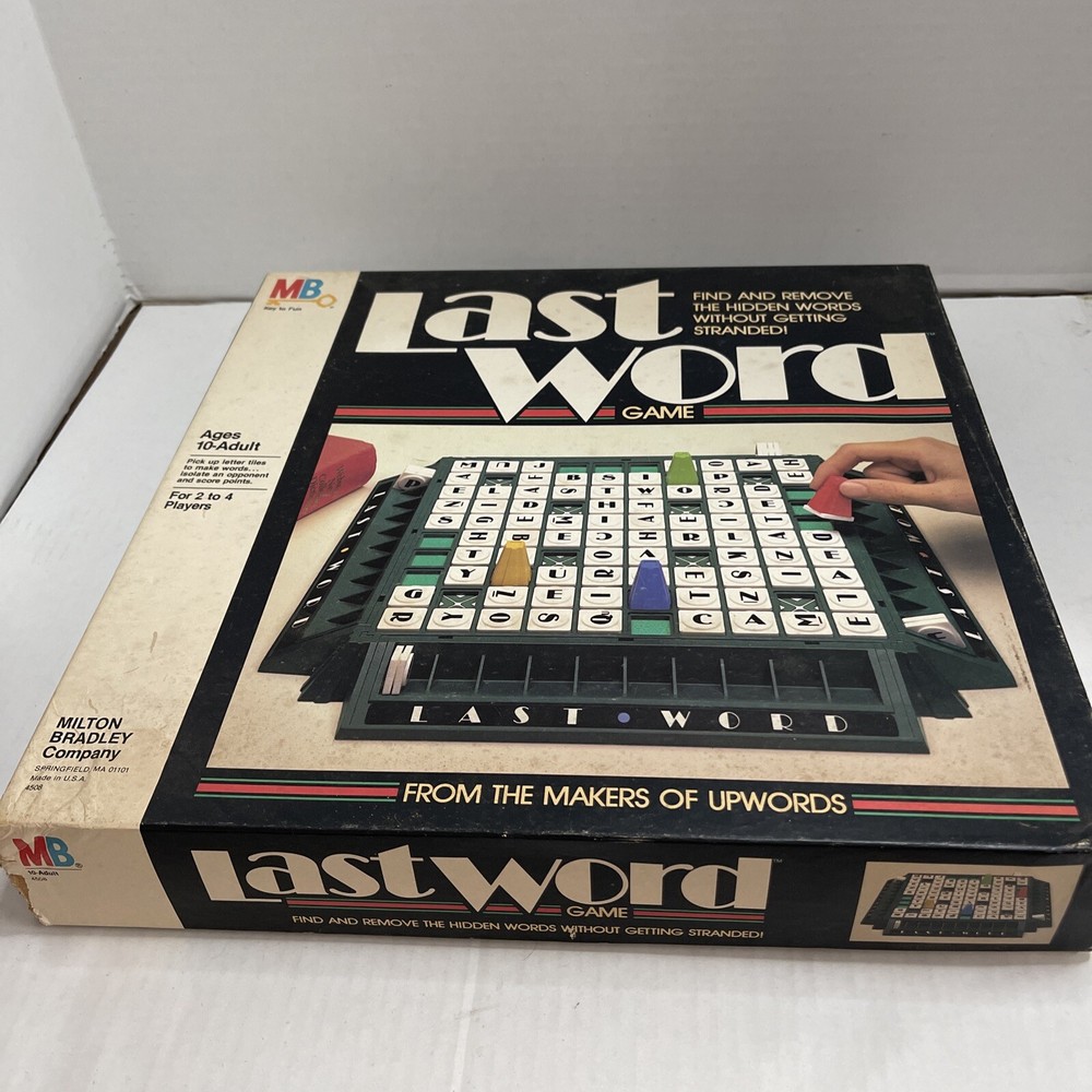 Last Word Board Game Milton Bradley 1985