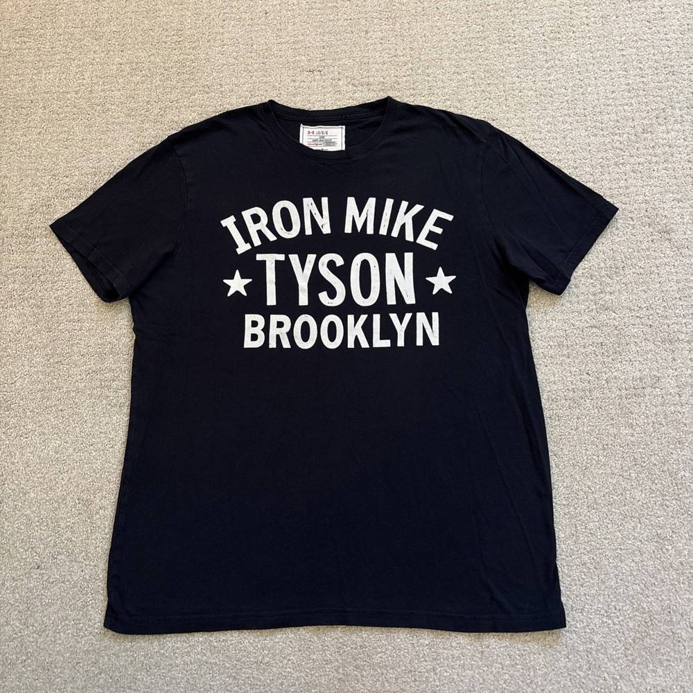 Under Armour Roots of Fight Mike Tyson Shirt Black Mens Large Brooklyns Boxing