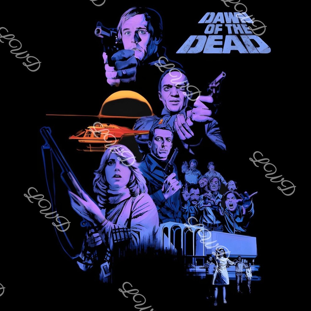 Dawn of the Dead T-Shirt | Zombie Horror Movie Poster Graphic Art Print Tee