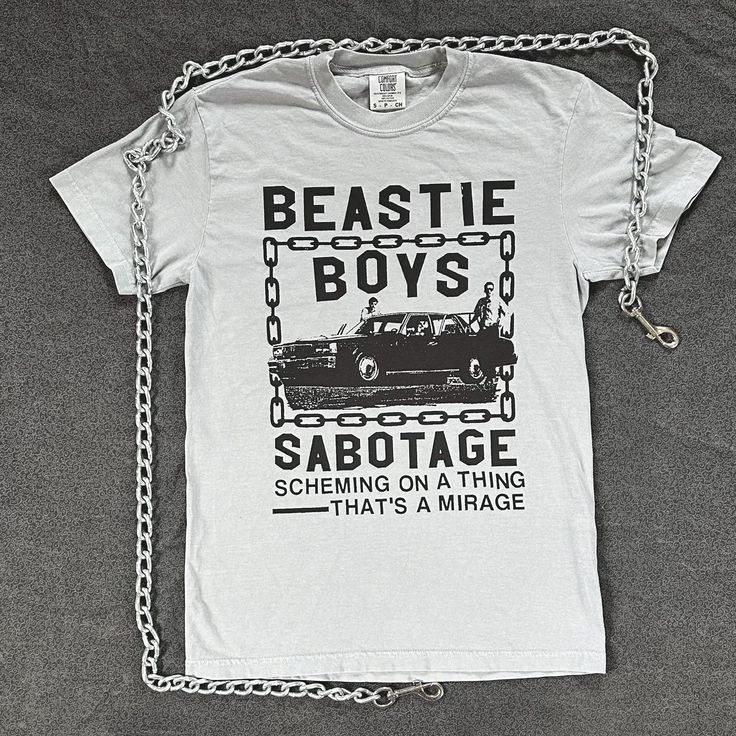 Beastie Boys band 90s Sabotage White Short Sleeve Unisex T shirt NH21466