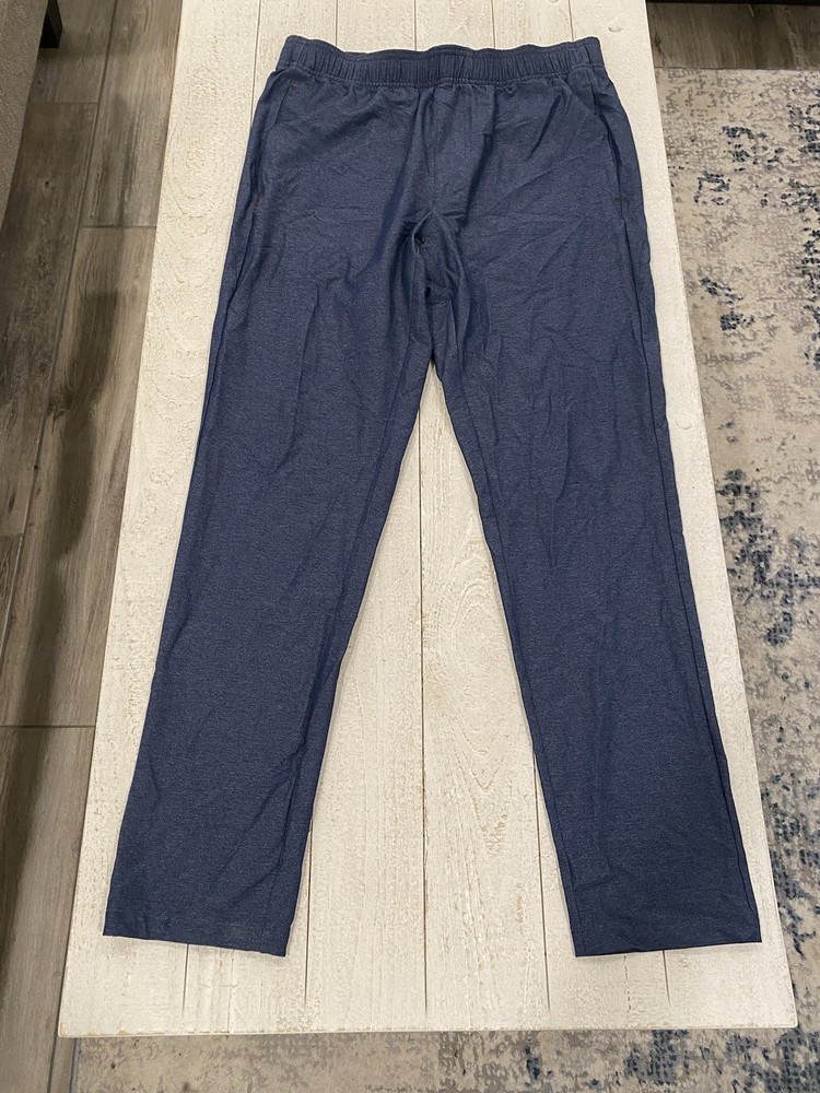 Rhône Mens Guru Lounge Pants Pull On Straight Leg Stretchy Sz M Athleisure Blue