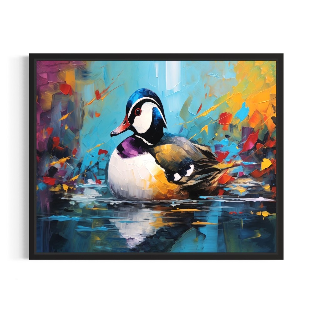 Harlequin Duck Arctic Wildlife Art Print Poster Wall Decor Painting